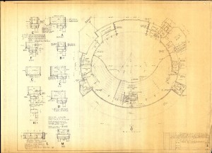 Founders blueprints made by Architect Paul Williams